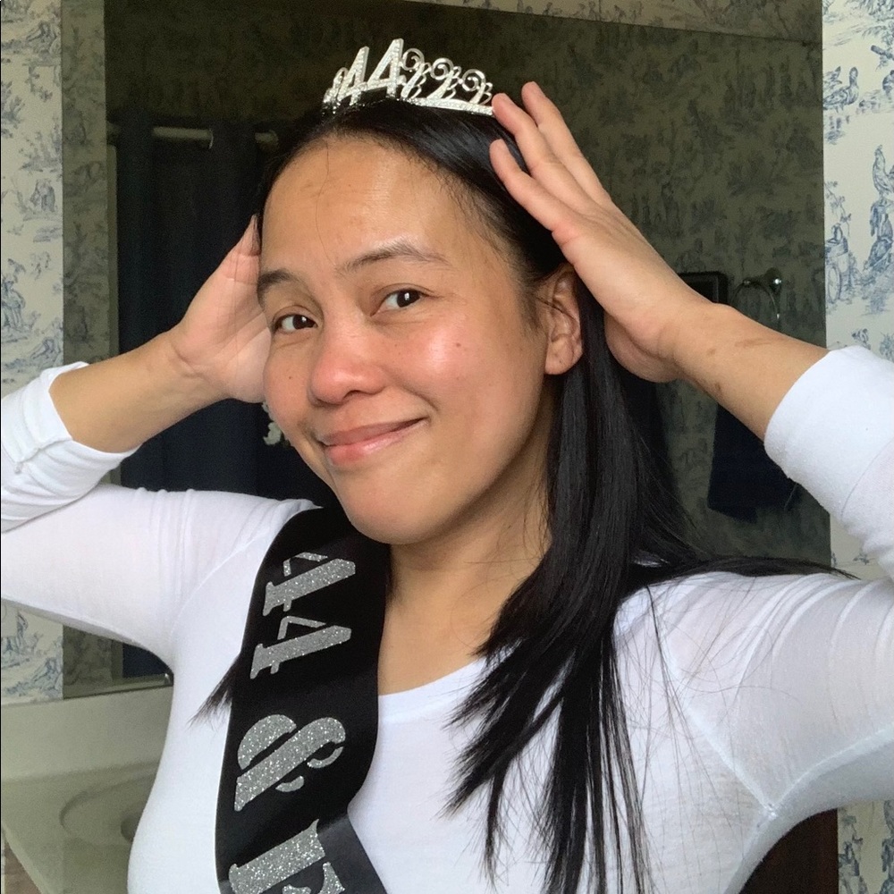 44th Bday sash + crown